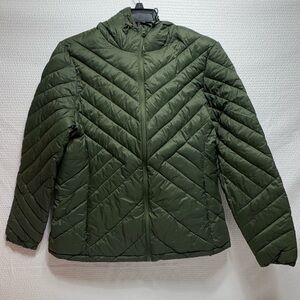 Lands' End women’s  Green Quilted Puffer Jacket